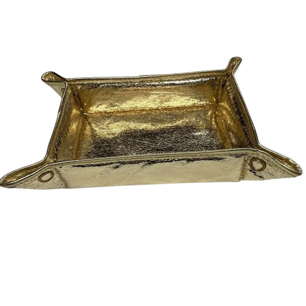 Stephanie Johnson Metallic Gold Snap Tray